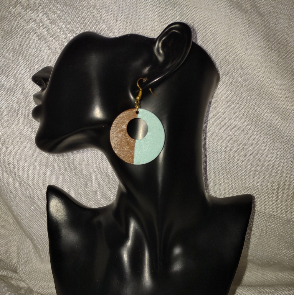 Wooden style earrings